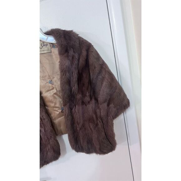 THE FASHION SHOP VINTAGE BROWN MINK STOLE - Picture 5 of 15